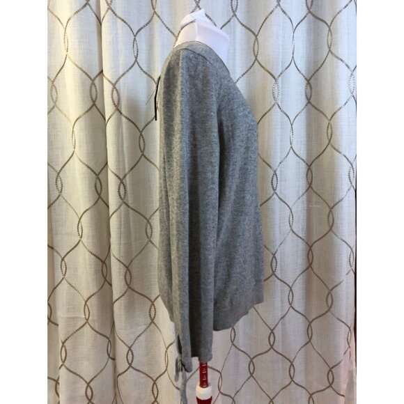 NWT Banana Republic Grey Marled Crewneck Long-Sleeve Wool Blend - Size Large - Picture 6 of 10